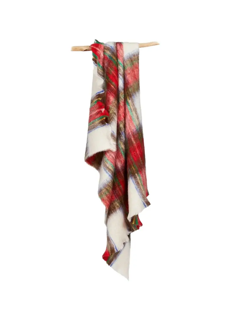 Mantas Ezcaray Cuadros Mohair-Blend Throw Blanket