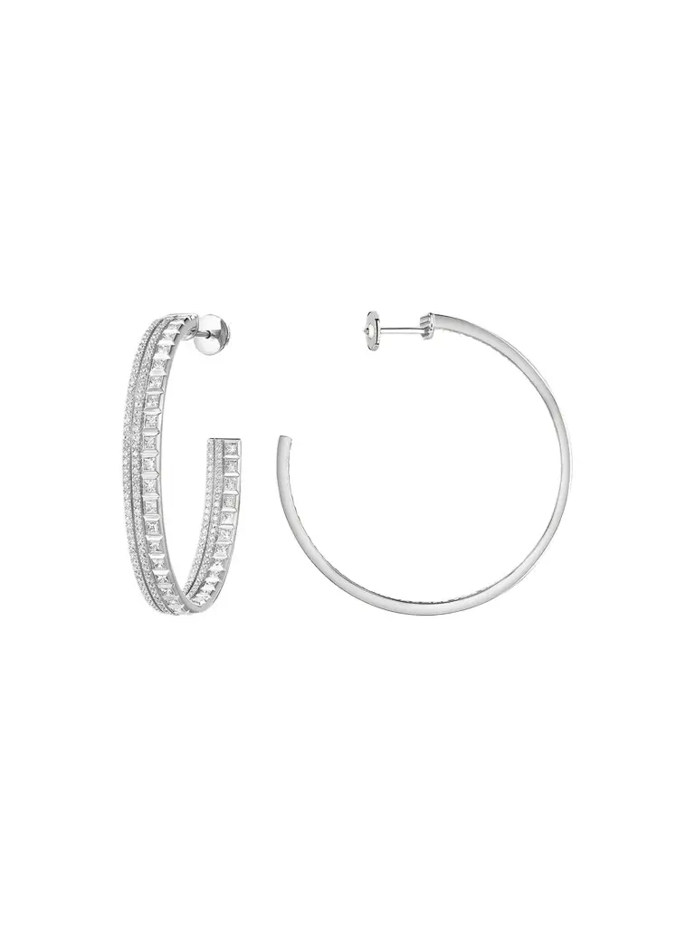 Women's Quatre Radiant Edition 18K White Gold & 2.61 TCW Diamond Hoop Earrings Women's Quatre Radiant Edition 18K White Gold & 2.61 TCW Diamond Hoop Earrings