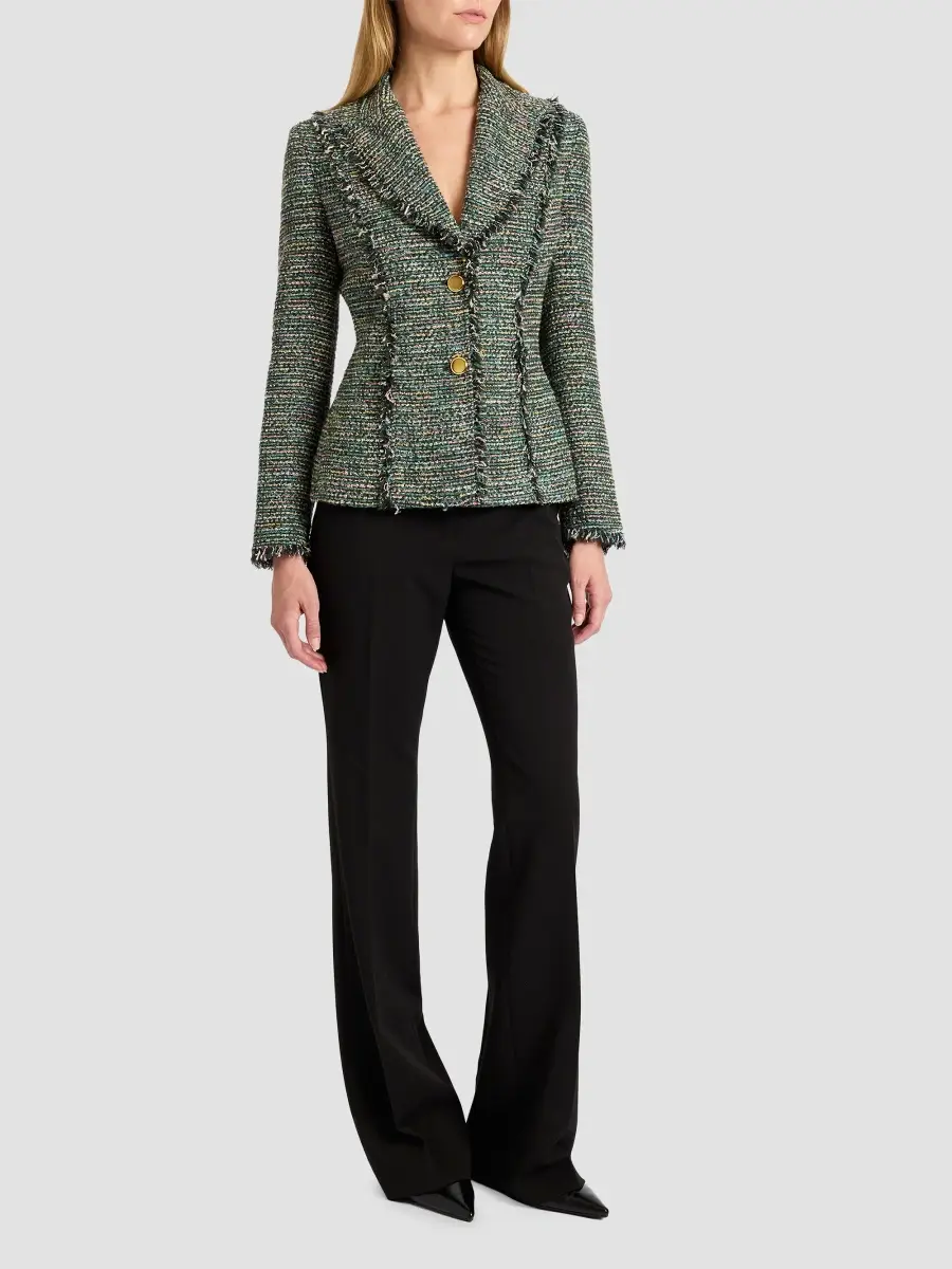 Santorelli Women's Fringed Tweed Jacket | Thumbnail 2