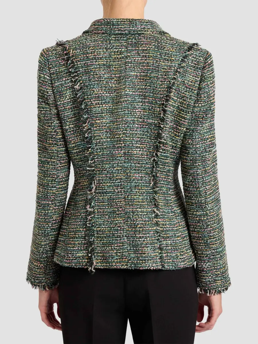 Santorelli Women's Fringed Tweed Jacket | Thumbnail 4