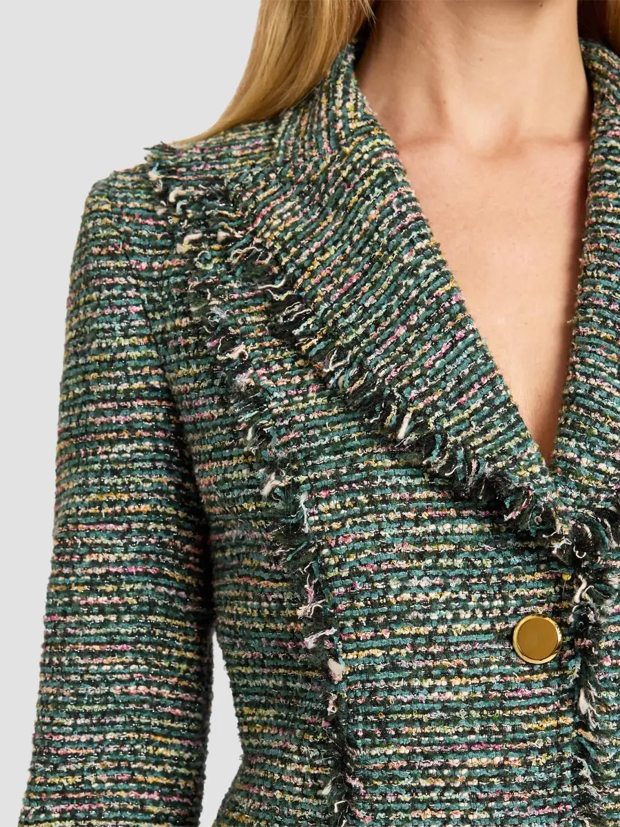 Santorelli Women's Fringed Tweed Jacket | Thumbnail 5