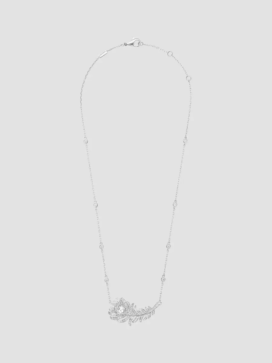 Boucheron Women's Plume de Paon 18K White Gold & 0.97 TCW Diamond Pendant Necklace | Thumbnail 3 Boucheron Women's Plume de Paon 18K White Gold & 0.97 TCW Diamond Pendant Necklace | Thumbnail 3