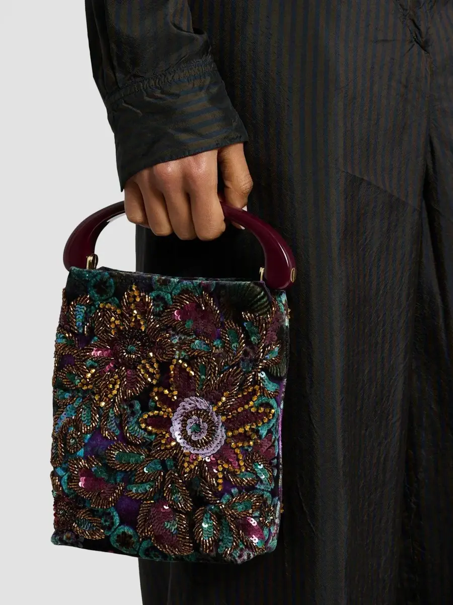 Dries Van Noten Women's Small Embellished Top Handle Bag | Thumbnail 2 Dries Van Noten Women's Small Embellished Top Handle Bag | Thumbnail 2