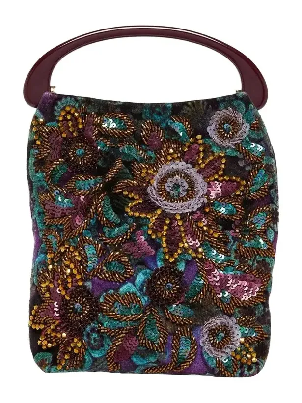 Dries Van Noten Women's Small Embellished Top Handle Bag