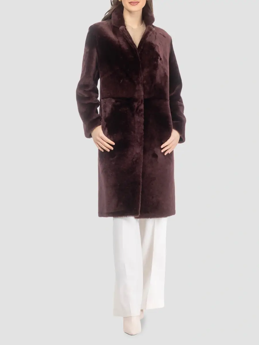 Gorski Women's Reversible Merino Shearling Lamb Short Coat | Thumbnail 2 Gorski Women's Reversible Merino Shearling Lamb Short Coat | Thumbnail 2