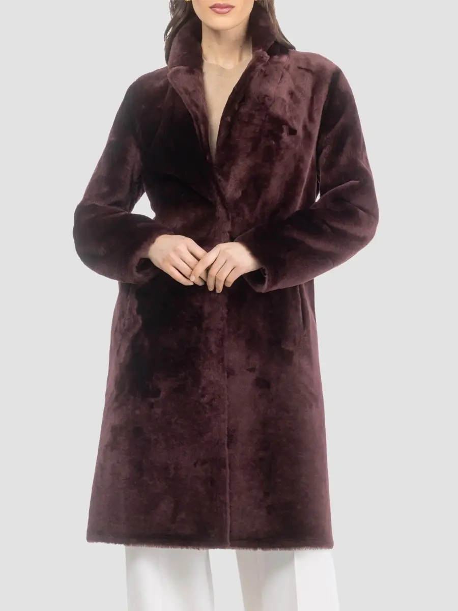 Gorski Women's Reversible Merino Shearling Lamb Short Coat | Thumbnail 3 Gorski Women's Reversible Merino Shearling Lamb Short Coat | Thumbnail 3