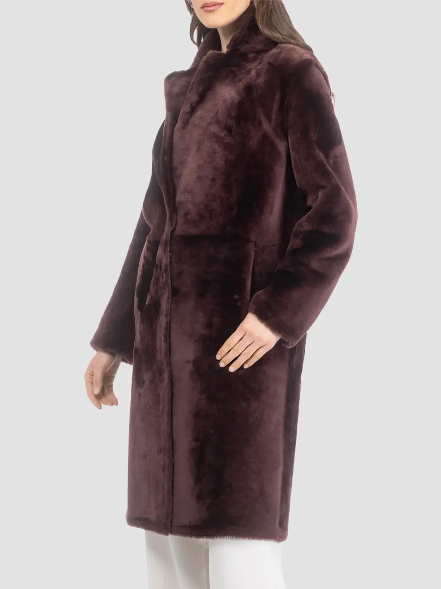 Gorski Women's Reversible Merino Shearling Lamb Short Coat | Thumbnail 4 Gorski Women's Reversible Merino Shearling Lamb Short Coat | Thumbnail 4