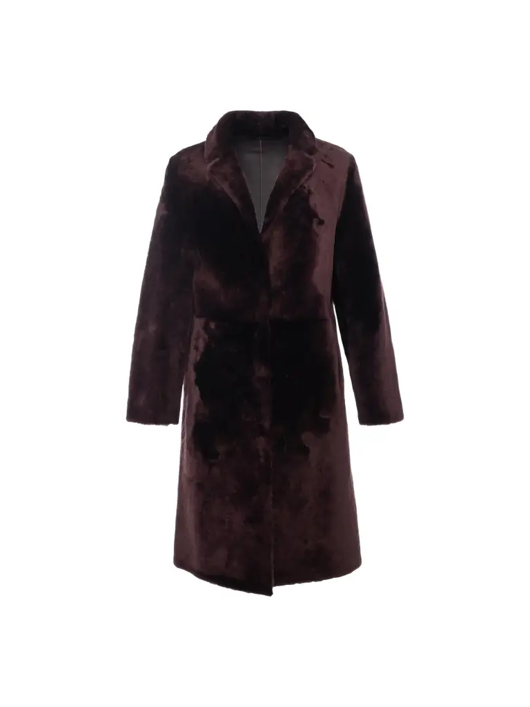 Gorski Women's Reversible Merino Shearling Lamb Short Coat