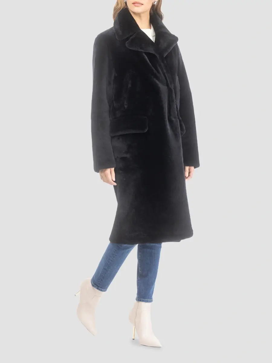 Gorski Women's Merino Shearling Lamb Short Coat | Thumbnail 5