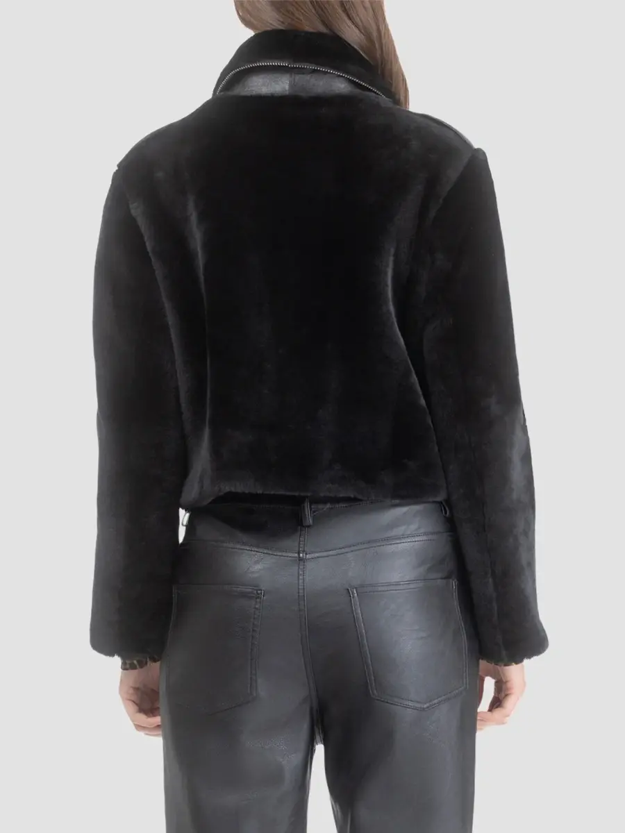 Gorski Women's Select Shearling Lamb and Leather Moto Jacket | Thumbnail 5 Gorski Women's Select Shearling Lamb and Leather Moto Jacket | Thumbnail 5