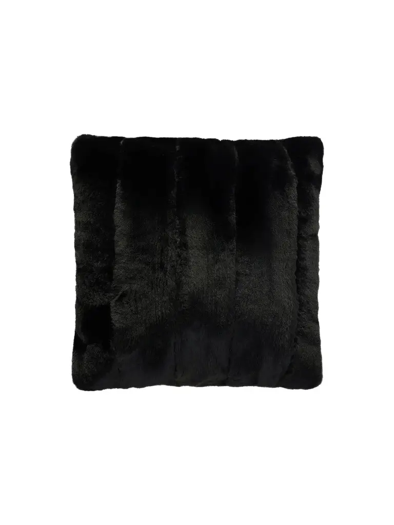 Gorski Faux-Fur Quilted Throw Pillow