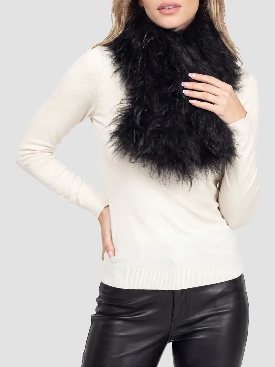 Gorski Women's Select Lamb Pull Through Scarf | Thumbnail 2 Gorski Women's Select Lamb Pull Through Scarf | Thumbnail 2