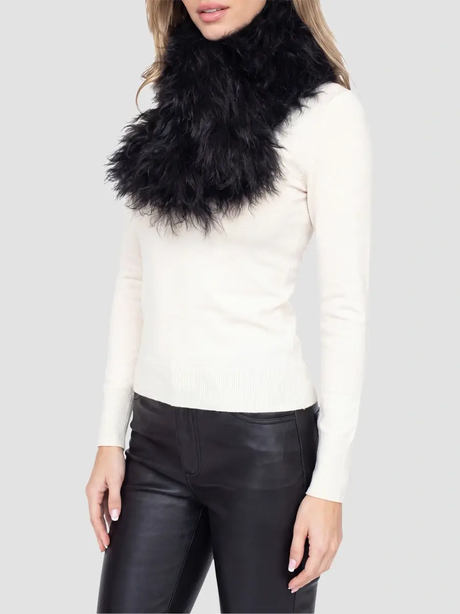 Gorski Women's Select Lamb Pull Through Scarf | Thumbnail 3 Gorski Women's Select Lamb Pull Through Scarf | Thumbnail 3