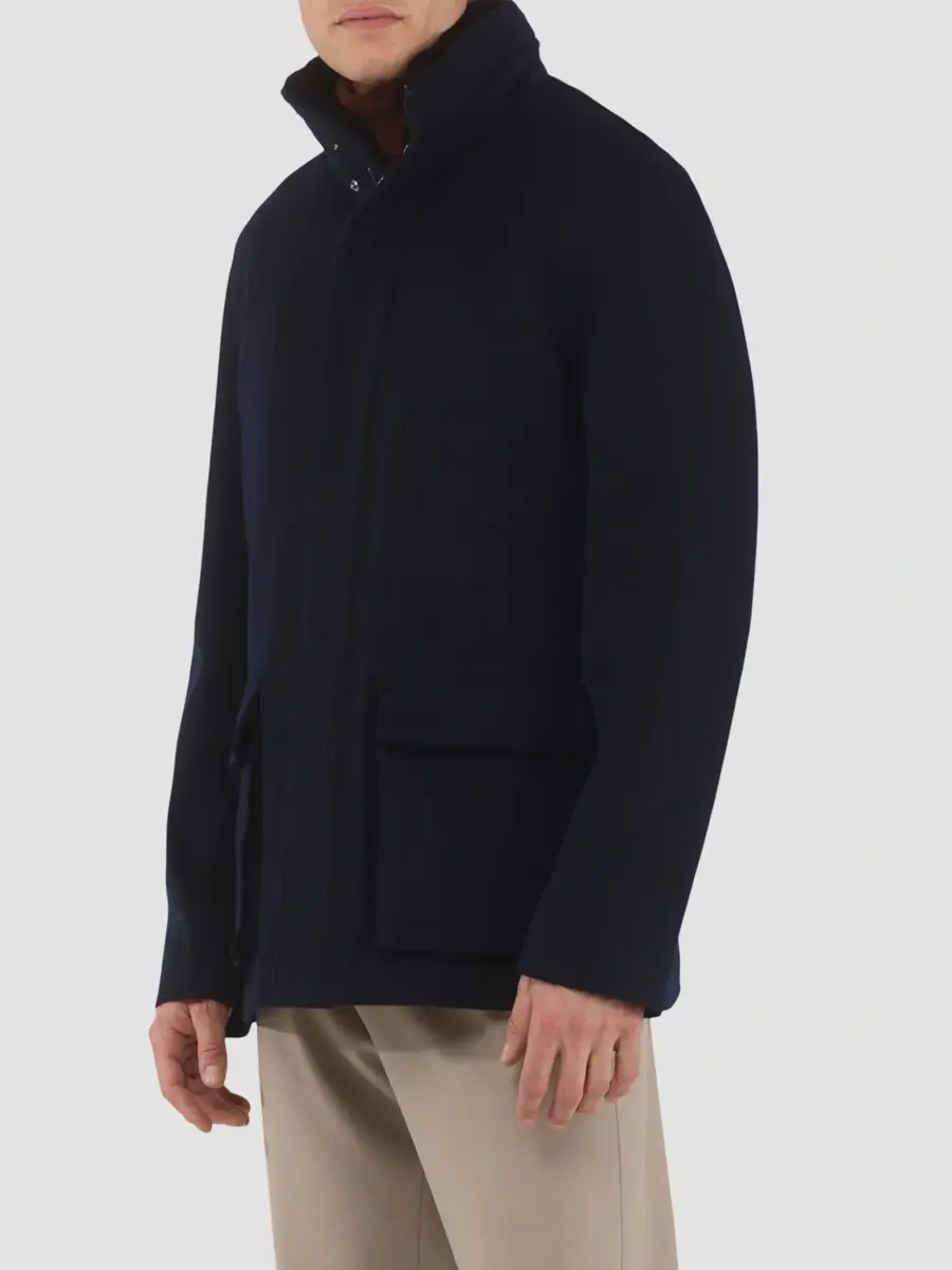Gorski Men's Wool Jacket with Detachable Select Shearling Lamb Collar | Thumbnail 4