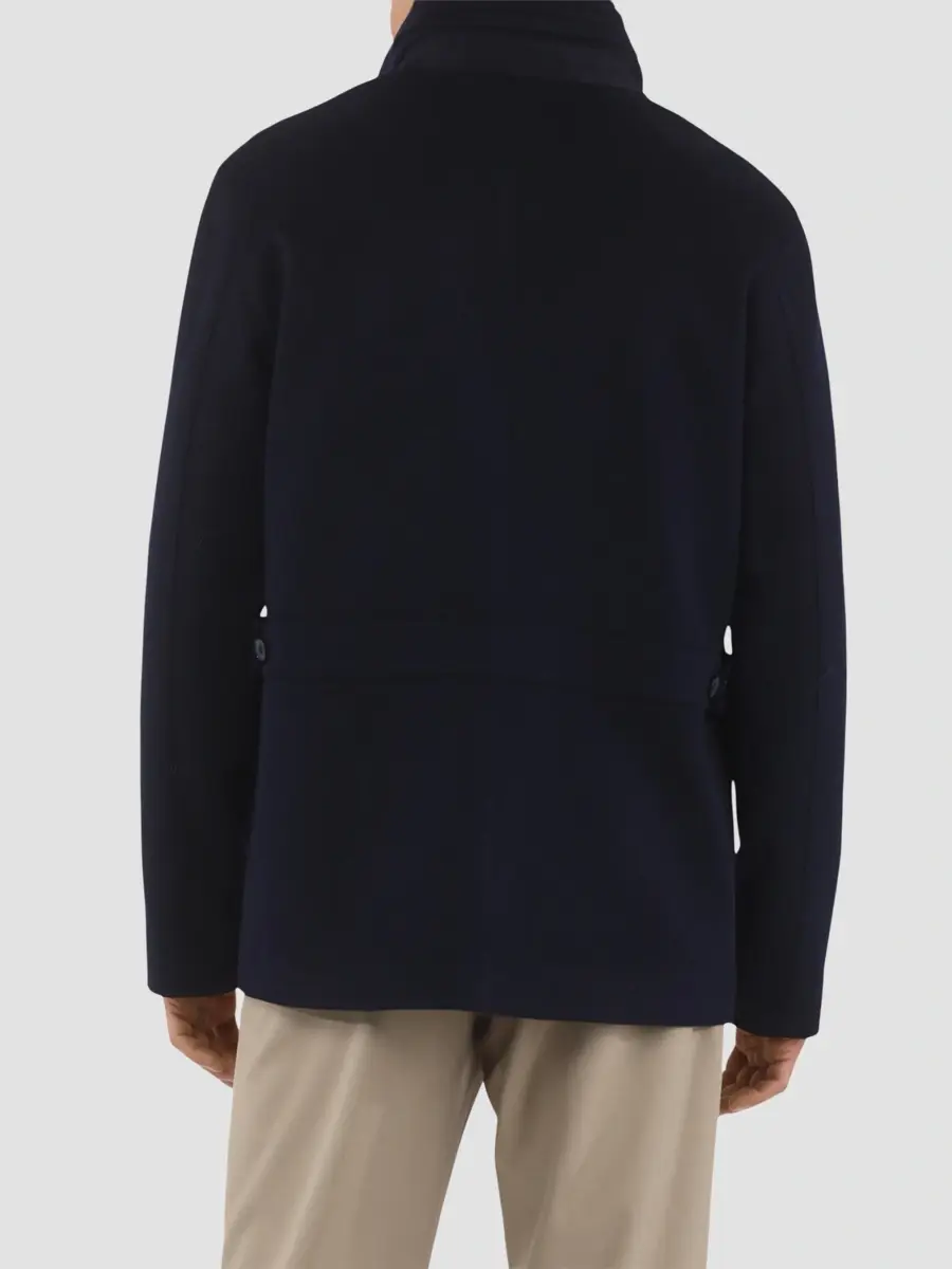 Gorski Men's Wool Jacket with Detachable Select Shearling Lamb Collar | Thumbnail 5