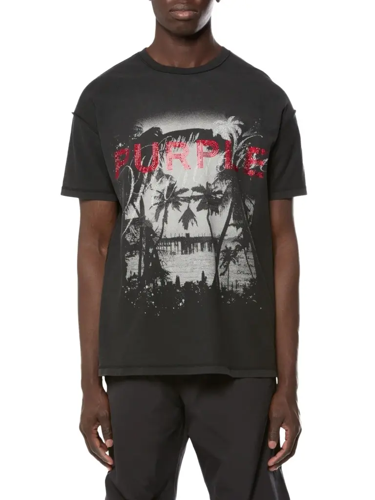 Purple Brand Men's Graphic Cotton Jersey Inside-Out T-Shirt