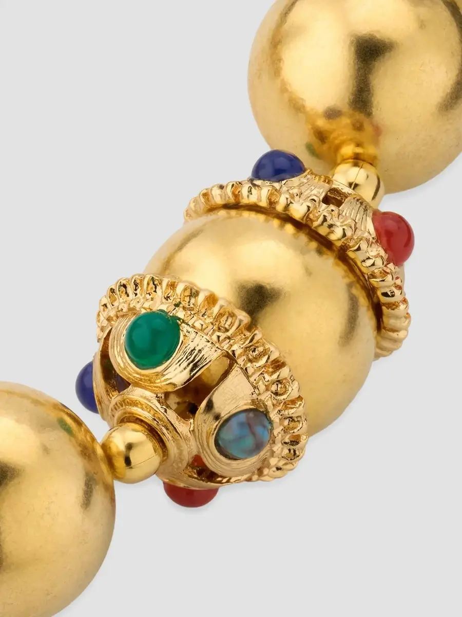 KENNETH JAY LANE Women's Goldtone & Resin Cabochon Beaded Necklace | Thumbnail 3