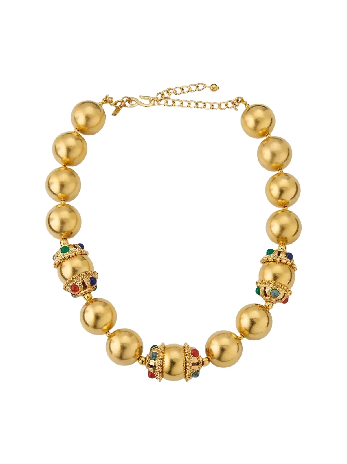 Women's Goldtone & Resin Cabochon Beaded Necklace Women's Goldtone & Resin Cabochon Beaded Necklace