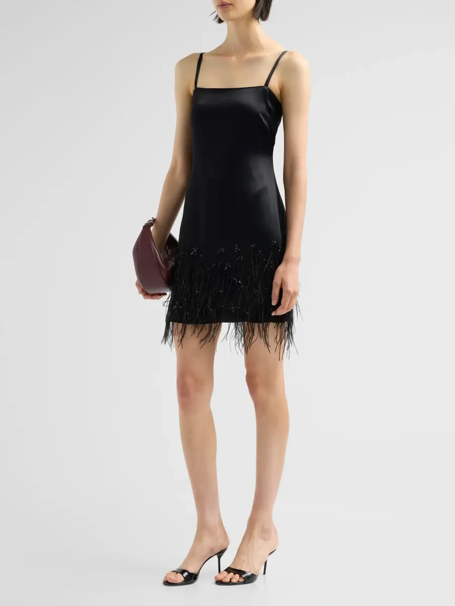 AZEEZA Women's Kavin Satin Embellished Mini Dress | Thumbnail 4 AZEEZA Women's Kavin Satin Embellished Mini Dress | Thumbnail 4
