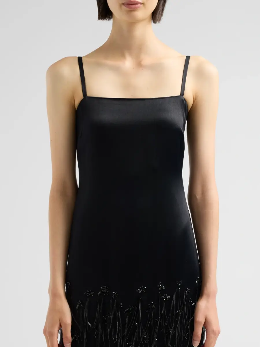 AZEEZA Women's Kavin Satin Embellished Mini Dress | Thumbnail 5 AZEEZA Women's Kavin Satin Embellished Mini Dress | Thumbnail 5