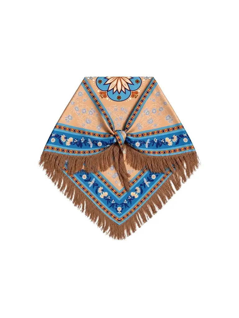 Women's Gaia Printed Silk Triangle Scarf