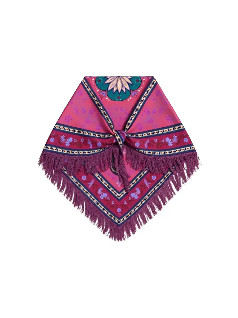 Women's Gaia Printed Silk Triangle Scarf