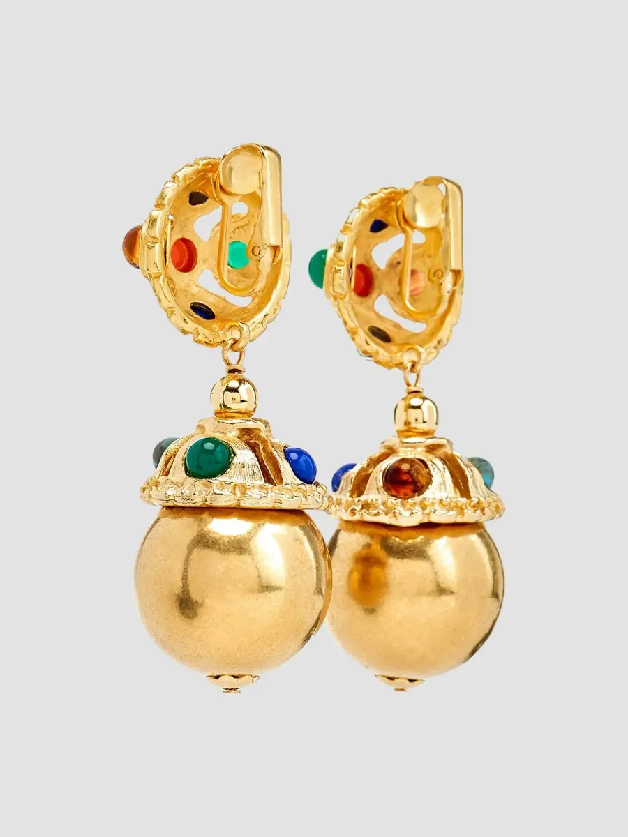 KENNETH JAY LANE Women's Goldtone & Multi-Stone Cabochon Drop Earrings | Thumbnail 3 KENNETH JAY LANE Women's Goldtone & Multi-Stone Cabochon Drop Earrings | Thumbnail 3