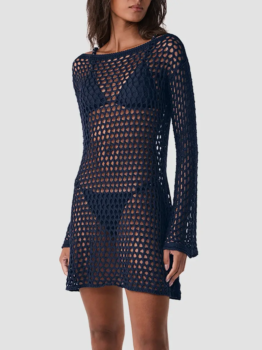 ViX by Paula Hermanny Women's Belle Crochet Mini Cover-Up Dress | Thumbnail 2 ViX by Paula Hermanny Women's Belle Crochet Mini Cover-Up Dress | Thumbnail 2