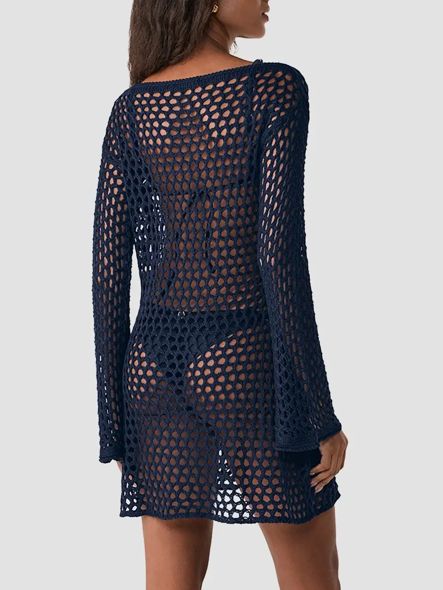 ViX by Paula Hermanny Women's Belle Crochet Mini Cover-Up Dress | Thumbnail 3 ViX by Paula Hermanny Women's Belle Crochet Mini Cover-Up Dress | Thumbnail 3