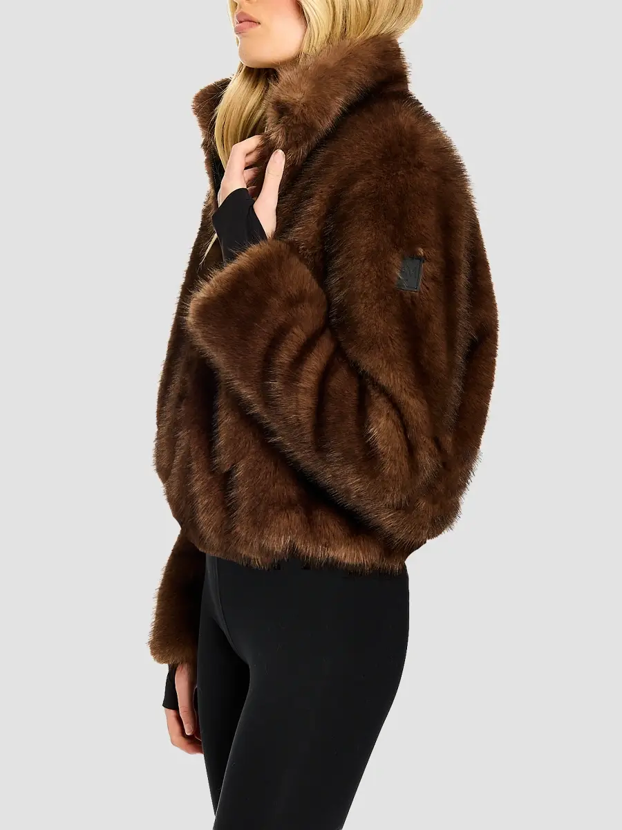 Sam. SAM. Women's Bowie Faux Fur Bomber Jacket | Thumbnail 4 Sam. SAM. Women's Bowie Faux Fur Bomber Jacket | Thumbnail 4
