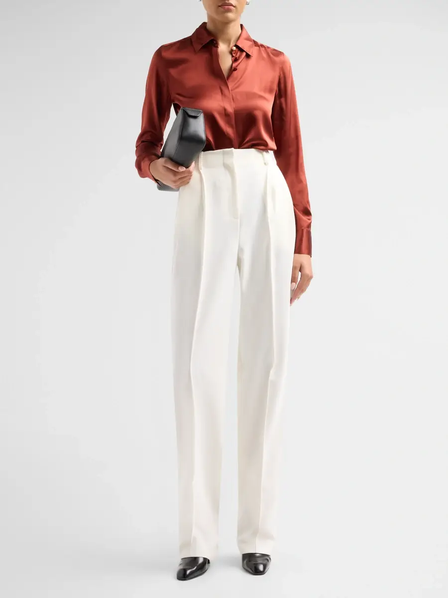 PRABAL GURUNG Women's Pleat-Back Silk Blouse | Thumbnail 2 PRABAL GURUNG Women's Pleat-Back Silk Blouse | Thumbnail 2