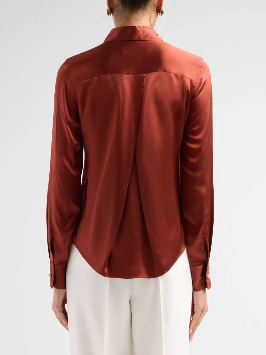 PRABAL GURUNG Women's Pleat-Back Silk Blouse | Thumbnail 3 PRABAL GURUNG Women's Pleat-Back Silk Blouse | Thumbnail 3