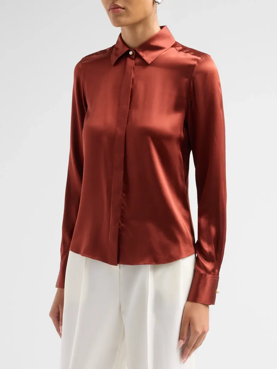PRABAL GURUNG Women's Pleat-Back Silk Blouse | Thumbnail 4 PRABAL GURUNG Women's Pleat-Back Silk Blouse | Thumbnail 4