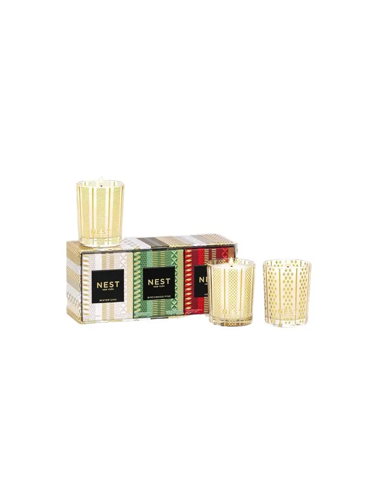 Festive 3-Piece Votive Candle Set Festive 3-Piece Votive Candle Set