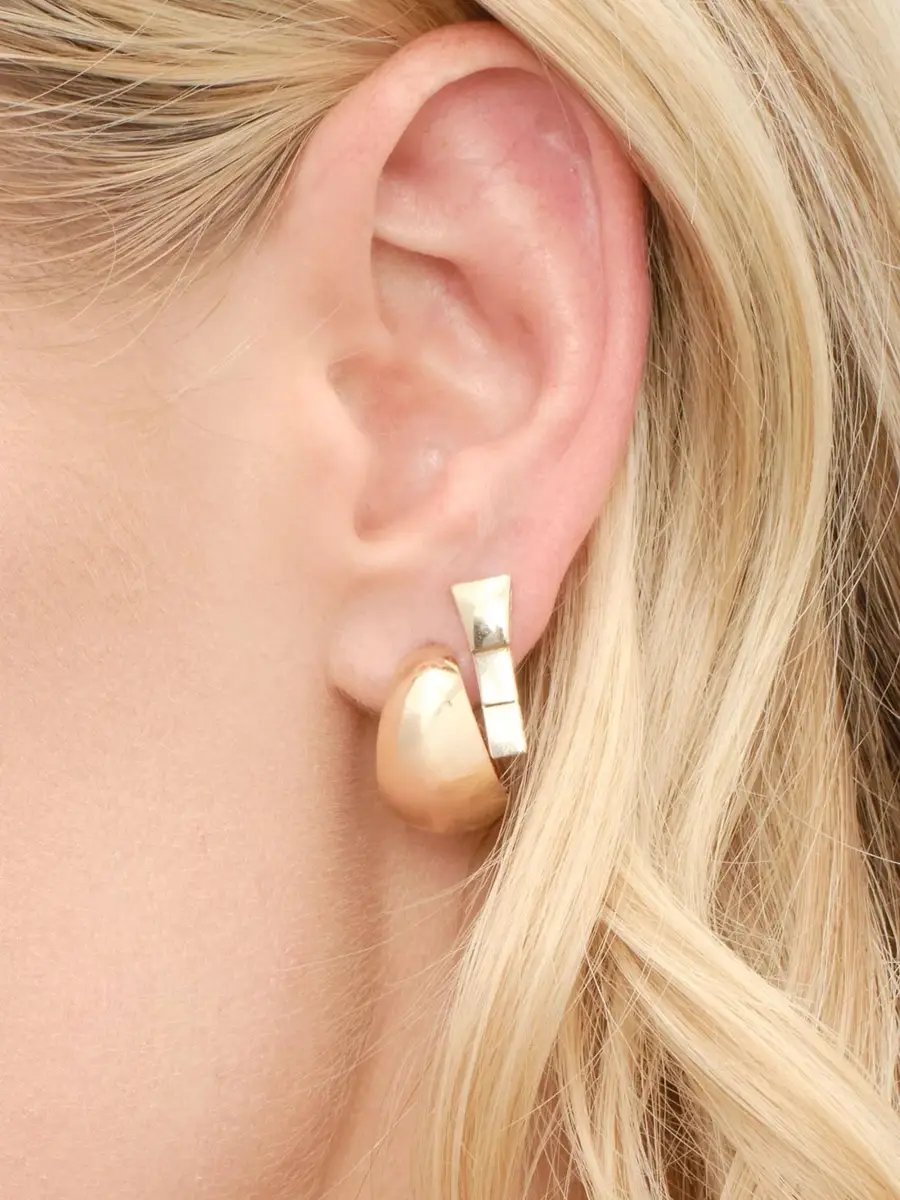 Lana Women's 14K Yellow Gold Huggie Earrings | Thumbnail 2 Lana Women's 14K Yellow Gold Huggie Earrings | Thumbnail 2