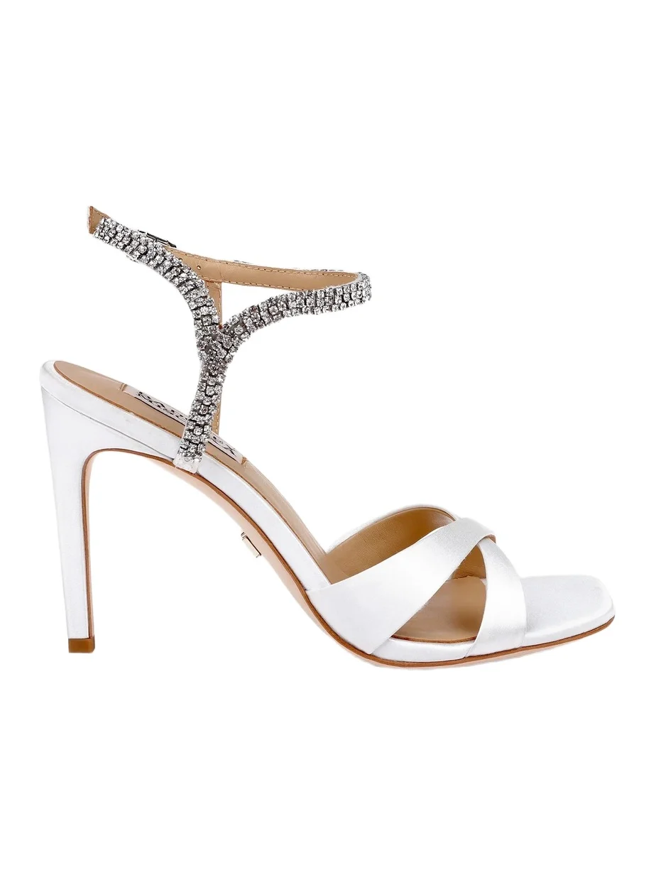 BADGLEY MISCHKA Women's Reagan 95MM Embellished Satin Sandals