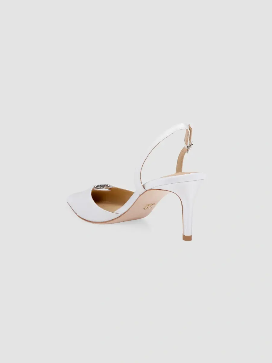 BADGLEY MISCHKA Women's Roger 65MM Embellished Satin Slingback Pumps | Thumbnail 3
