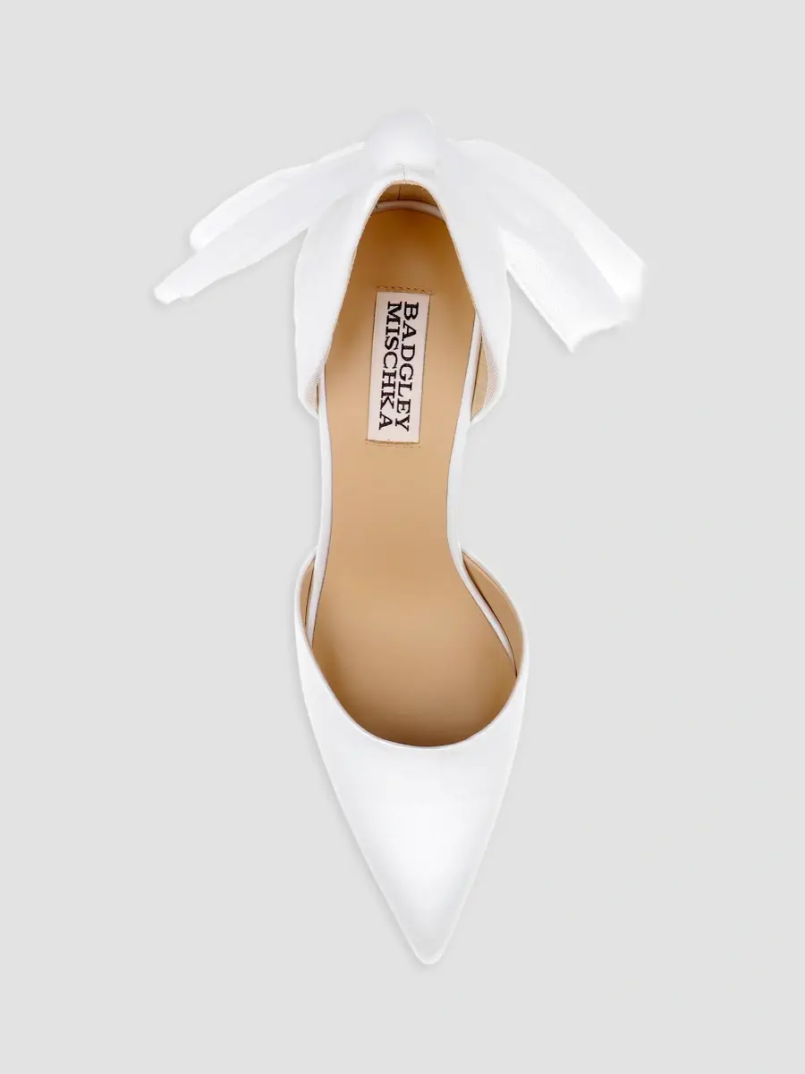 BADGLEY MISCHKA Women's Rosalie 85MM Tulle Bow Satin Pumps | Thumbnail 5 BADGLEY MISCHKA Women's Rosalie 85MM Tulle Bow Satin Pumps | Thumbnail 5