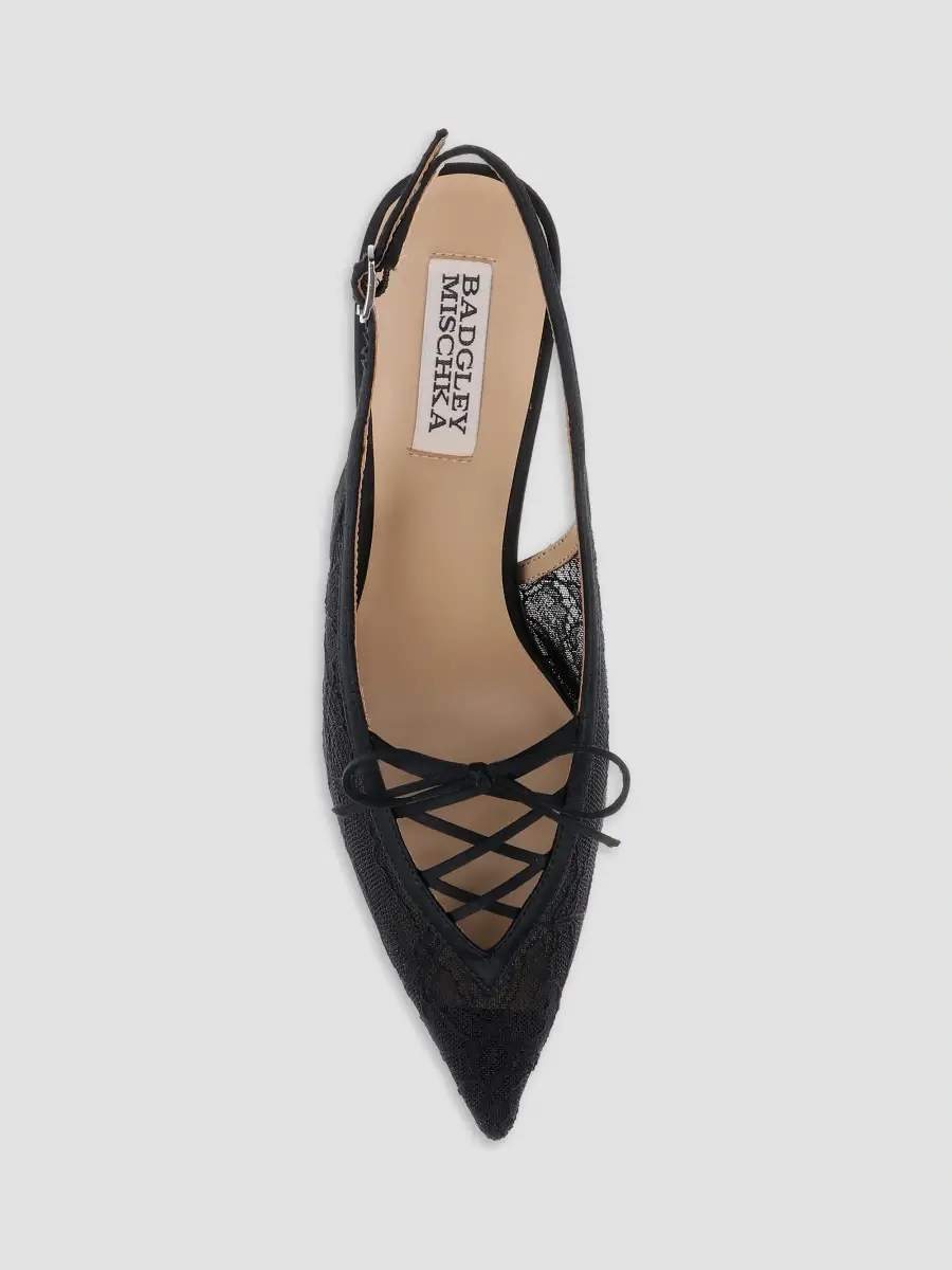 BADGLEY MISCHKA Women's Raine 75MM Lace Slingback Pumps | Thumbnail 5 BADGLEY MISCHKA Women's Raine 75MM Lace Slingback Pumps | Thumbnail 5