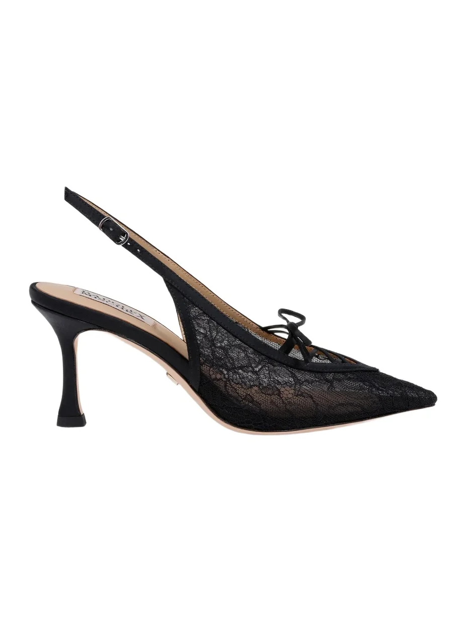 BADGLEY MISCHKA Women's Raine 75MM Lace Slingback Pumps