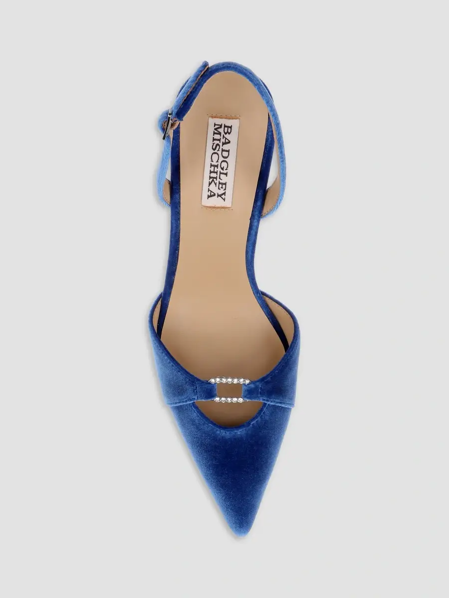 BADGLEY MISCHKA Women's Roger 65MM Embellished Satin Slingback Pumps | Thumbnail 5 BADGLEY MISCHKA Women's Roger 65MM Embellished Satin Slingback Pumps | Thumbnail 5