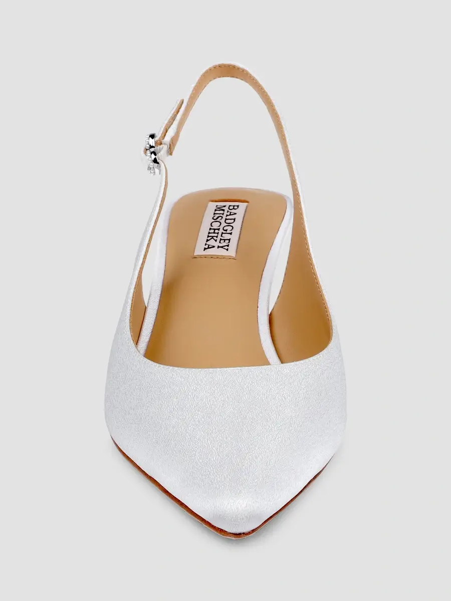 BADGLEY MISCHKA Women's Ruthie 55MM Embellished-Buckle Slingback Pumps | Thumbnail 4 BADGLEY MISCHKA Women's Ruthie 55MM Embellished-Buckle Slingback Pumps | Thumbnail 4