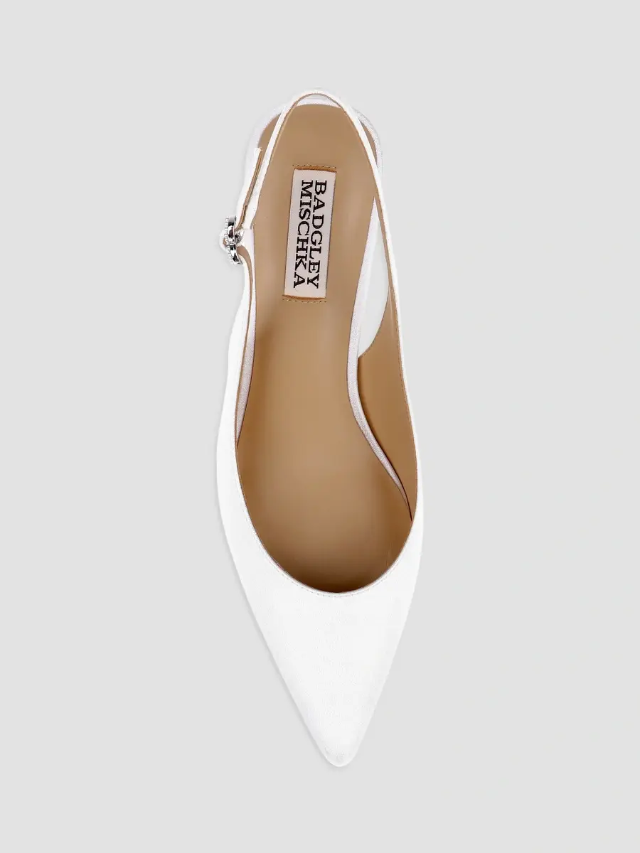 BADGLEY MISCHKA Women's Ruthie 55MM Embellished-Buckle Slingback Pumps | Thumbnail 5 BADGLEY MISCHKA Women's Ruthie 55MM Embellished-Buckle Slingback Pumps | Thumbnail 5