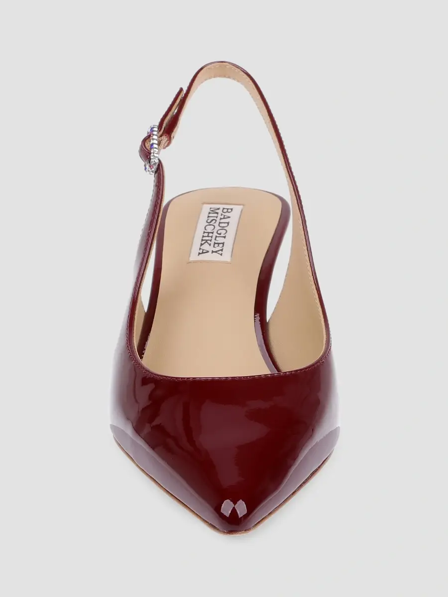 BADGLEY MISCHKA Women's Ruthie II 55MM Patent Leather Slingback Pumps | Thumbnail 4 BADGLEY MISCHKA Women's Ruthie II 55MM Patent Leather Slingback Pumps | Thumbnail 4