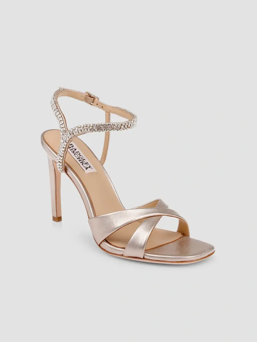 BADGLEY MISCHKA Women's Reagan II 95MM Embellished Leather Sandals | Thumbnail 2 BADGLEY MISCHKA Women's Reagan II 95MM Embellished Leather Sandals | Thumbnail 2