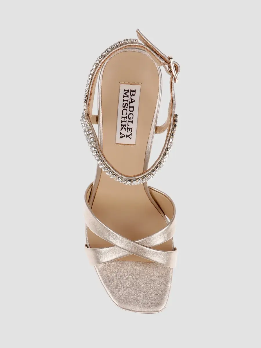 BADGLEY MISCHKA Women's Reagan II 95MM Embellished Leather Sandals | Thumbnail 5 BADGLEY MISCHKA Women's Reagan II 95MM Embellished Leather Sandals | Thumbnail 5