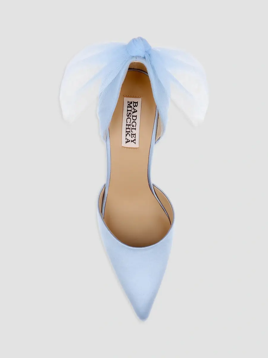 BADGLEY MISCHKA Women's Rosalie 85MM Tulle Bow Satin Pumps | Thumbnail 5 BADGLEY MISCHKA Women's Rosalie 85MM Tulle Bow Satin Pumps | Thumbnail 5