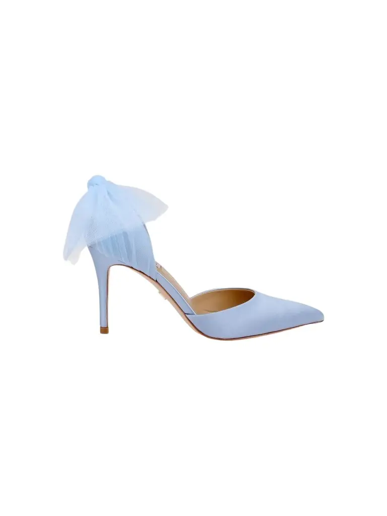BADGLEY MISCHKA Women's Rosalie 85MM Tulle Bow Satin Pumps