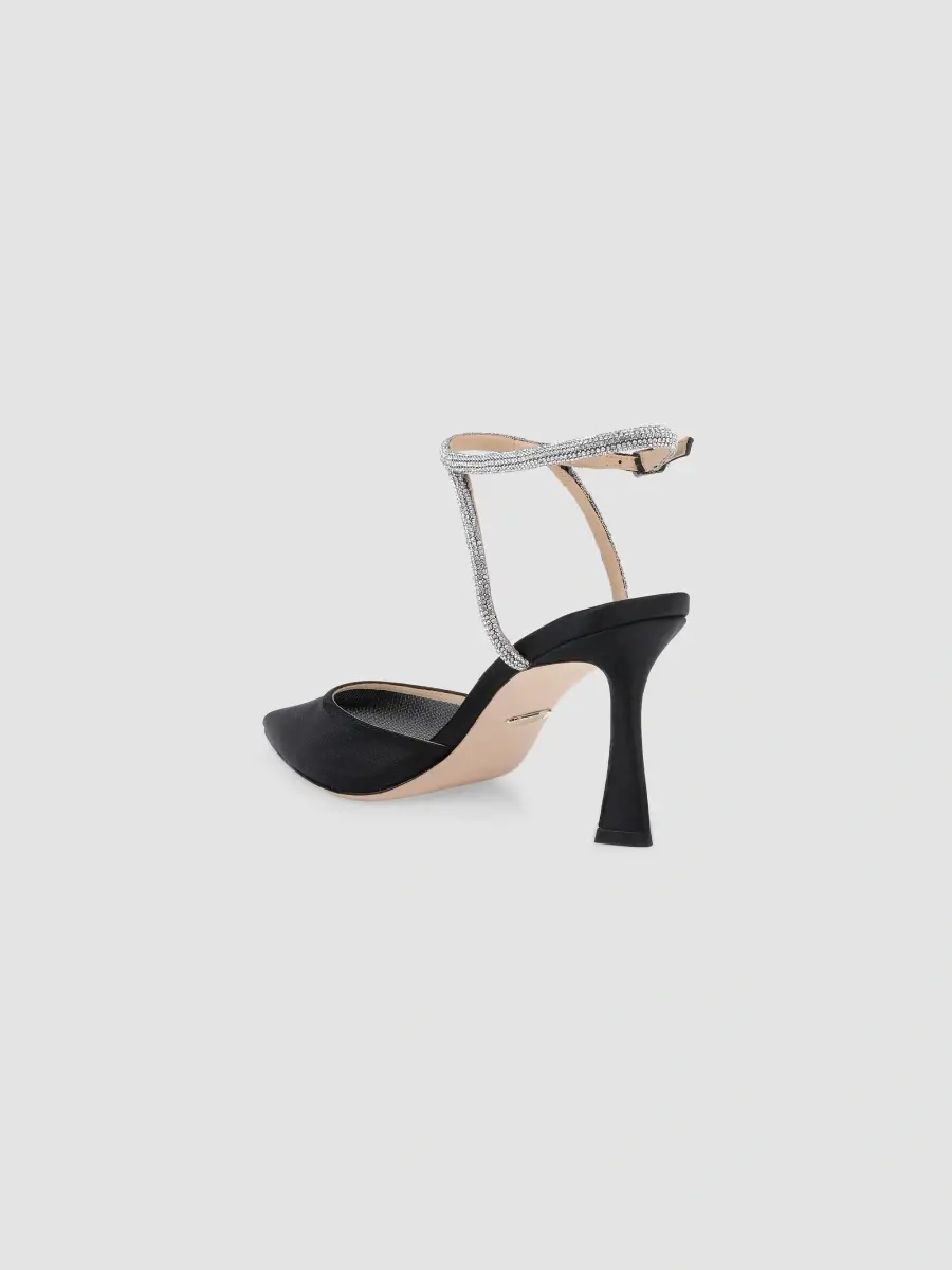 BADGLEY MISCHKA Women's Kamilah III 80MM Embellished Mesh-Satin Pumps | Thumbnail 3
