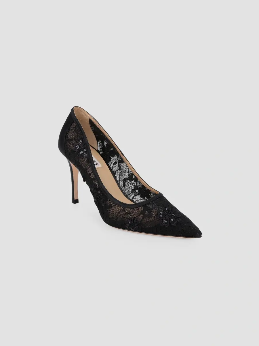 BADGLEY MISCHKA Women's Rania 85MM Floral Lace Pumps | Thumbnail 2 BADGLEY MISCHKA Women's Rania 85MM Floral Lace Pumps | Thumbnail 2